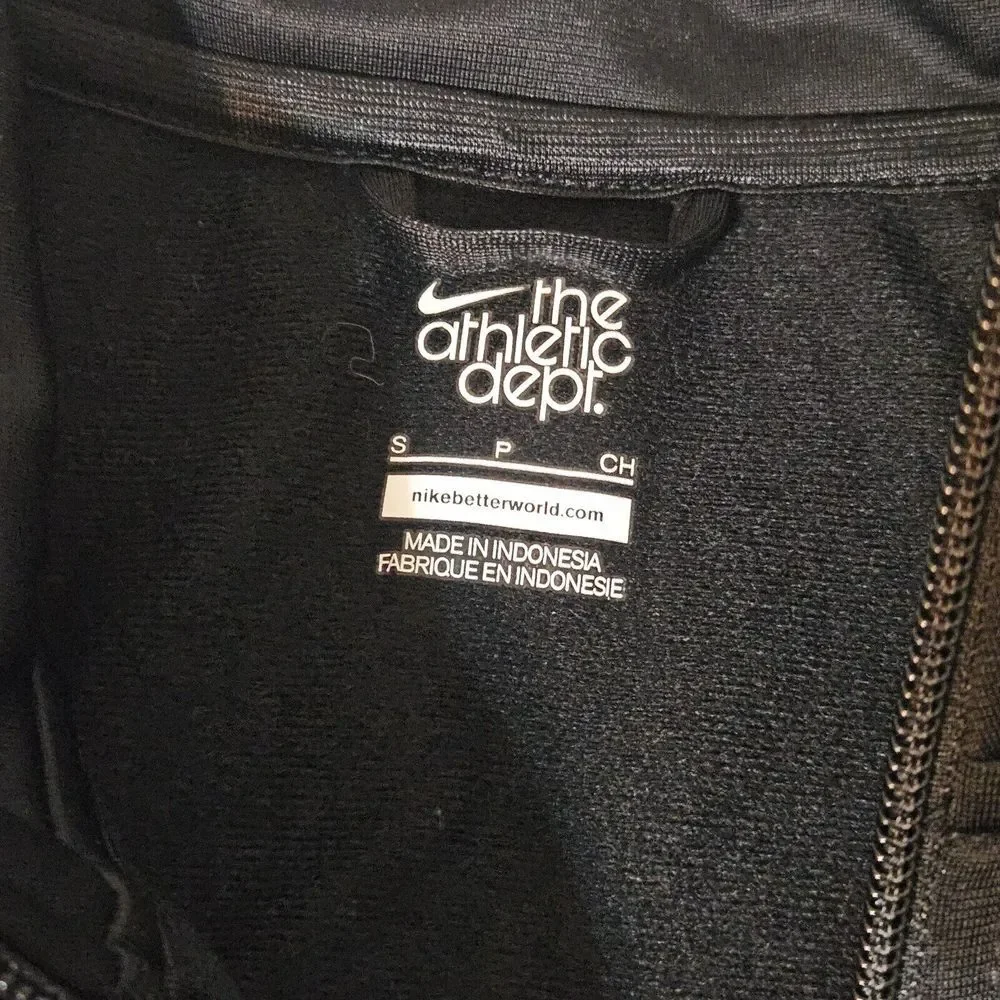 Nike Fleece Mens S Small Unisex Swoosh Black Sweatwe Athletic Dept Women Men ZIP - Picture 7 of 7